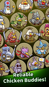 Chickens VS Zombies oyun ekran görüntüsü - kahramanların tavukları zombilere karşı savaşıyor